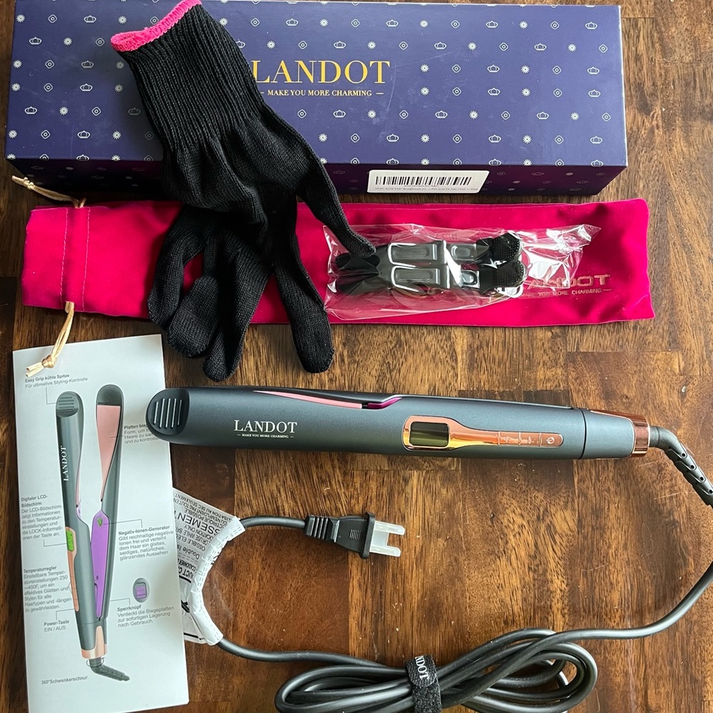 Landot Hair Straightener and Curler 2 in 1